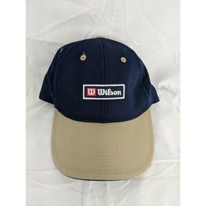 Wilson Navy Tan Snapback Hat Cap